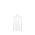 The image shows a Resilux 8.4oz PET Bottle (A84E4X). The bottle is clear and cylindrical with a smooth surface. It has a slightly tapered neck leading up to a standard screw cap opening. The bottle is empty and stands upright against a plain white background, highlighting its transparent material and simple, functional design.