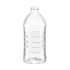 The image shows a clear, cylindrical PET bottle with a simple, smooth surface and no label. The bottle has a standard screw cap opening and is designed to hold 67.6 ounces of liquid. This product is the "Resilux 67.6oz PET Bottle." The bottle's transparency allows the contents to be visible, and its design suggests it is suitable for beverages or other liquid products. The overall appearance is sleek and functional.