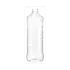 The image shows a clear, cylindrical Resilux 48.0oz PET bottle. The bottle has smooth, transparent walls and a standard screw-top opening. It is empty and stands upright, showcasing its ample capacity for various liquid contents. The design of the bottle is simple and functional, highlighting its versatility for packaging needs. 