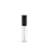 The image displays a JCOP 0.2oz PP Lip Gloss Tube. The tube is clear with a sleek, cylindrical shape and a smooth, glossy finish. It features a white cap that securely closes the tube. The minimalistic design emphasizes simplicity and functionality, making it ideal for holding lip gloss products.