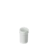 The image shows a clear, cylindrical plastic jar with a white screw-on lid. The jar appears to be empty and is designed for packaging small quantities of products. The product name is "Mold-Rite Plastics 0.8oz PP Jar."
