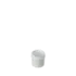 The image shows a small, clear plastic jar with a white screw-on lid. The jar is cylindrical and has a smooth surface. The product is called "Mold-Rite Plastics 1.0oz PP Jar." The jar is empty and the lid is securely fastened on top. The overall design is simple and functional, suitable for holding small quantities of various substances.