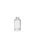 The image shows the Calaso 1.7oz Glass Bottle. It is a clear, cylindrical glass bottle with a smooth surface and a narrow neck. The bottle is empty and stands upright, showcasing its elegant and minimalist design. The cap is not shown in the image.