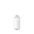 The image features the Glasmeister Calaso 5.1oz Glass Bottle. The bottle is cylindrical with a clear, transparent body, showcasing its sleek and minimalist design. It has a narrow neck and a smooth, flat base, suitable for holding various types of liquids. The bottle is empty and displayed against a plain background, emphasizing its clean lines and modern aesthetic.