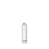 The image displays the Calaso 3.4oz Glass Bottle. It is a clear, cylindrical glass bottle with a smooth surface and a short neck. The bottle features a screw-top opening, suitable for a variety of liquid products. The transparent nature of the bottle allows the contents to be easily visible. The overall design is sleek and minimalist, emphasizing the clean lines and simplicity of the bottle's form.