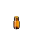 The image shows the Calaso 1.0oz Glass Bottle. This clear glass bottle has a cylindrical shape with a smooth, seamless surface. The neck of the bottle is short with a standard-sized opening, suitable for a screw cap or dropper fitting. The bottle is empty, showcasing its transparent quality and minimalist design.