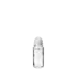 The image displays the Calaso 1.7oz Glass Bottle. It is a clear, cylindrical bottle with a smooth surface and a narrow neck. The bottle is empty, allowing the transparency of the glass to be prominently visible. The cap is not attached in the image, showcasing the bottle's open top. The overall design is sleek and minimalist, emphasizing the simple elegance of the glass material.