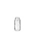 The image shows the Calaso 1.7oz Glass Bottle. It is a clear, cylindrical glass bottle with smooth, transparent surfaces, and a short neck. The bottle is empty and appears to be designed for storing liquids such as perfumes or essential oils. There is no label or branding visible on the bottle in the image. The background is plain white, making the bottle the focal point of the image.