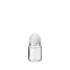 The image shows a clear, 2.5-ounce glass bottle named Calaso. The bottle features a sleek, cylindrical shape with smooth, transparent sides. It has a narrow neck and a screw-top opening, which can be fitted with a compatible cap or closure. The overall design is simple and elegant, suitable for holding liquids such as oils, serums, or other cosmetic products. The bottle is displayed against a plain white background, emphasizing its clean and minimalist appearance.