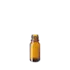 The image shows a clear glass bottle with a dropper top. The bottle has a cylindrical shape with a flat base and a smooth, transparent body that allows the contents inside to be visible. The dropper top is black with a rubber bulb and a glass pipette extending down into the bottle. This is the Calaso 0.5oz Glass Dropper Bottle.