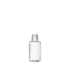 The image shows the Calaso 1.0oz Glass Dropper Bottle. The bottle is clear, allowing the contents to be visible. It has a cylindrical shape and a smooth surface. The bottle is paired with a black dropper cap that features a ridged grip for easy handling. The dropper cap includes a clear pipette for precise dispensing of liquids. The overall design is sleek and modern, suitable for various liquid products.