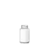 The image shows the Calaso 5.1oz Glass Jar HF13986-100. The jar is clear and cylindrical with smooth, transparent glass. It features a wide, straight neck and a flat, circular base. The design is simple and elegant, allowing for a view of the contents inside. The jar has no visible lid in the image. 