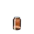 The image shows the Calaso 6.4oz Glass Jar. It is a clear, cylindrical glass jar with smooth, rounded edges and a wide opening at the top. The jar is empty and has a sleek, minimalist design, making it suitable for storing various products. The transparency of the glass allows the contents to be easily visible. The jar is placed against a plain, light-colored background, highlighting its shape and features.