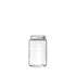 The image depicts the Calaso 6.8oz Glass Jar. The jar is transparent with a smooth, cylindrical shape and a wide mouth suitable for easy filling and access. The glass appears thick and durable, and the jar has a flat base for stability. The overall design is simple and elegant, making it versatile for various uses.