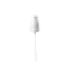 The image shows the Calaso PP Pump DIN18 ABB02A3C015-001. It is a white plastic pump dispenser with a smooth, cylindrical base that attaches to a bottle. The pump features a long, slender nozzle extending outward, designed for dispensing liquid products. The overall design is sleek and functional, suitable for various liquid dispensing applications.