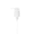 The image shows the Calaso PP Pump 24/410. The pump features a white plastic actuator with a ribbed texture for easy grip. It is attached to a matching white plastic collar and a long, clear dip tube. The pump is designed for dispensing liquid products and is commonly used for personal care or cleaning products.