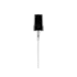 The image shows the "Calaso PP Sprayer 18-400 FPB05A3B002-200". It is a white plastic spray nozzle designed to fit a bottle with an 18-400 neck size. The sprayer features a ribbed texture for better grip, a long, slender dip tube extending downward, and a smooth, rounded actuator for easy pressing. The overall design is sleek and functional, suitable for dispensing liquids in a fine mist.