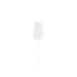 The image features the Calaso PP Sprayer DIN18. This product is a sleek, white plastic sprayer with a long, cylindrical nozzle and a ribbed collar for a secure grip. The sprayer is designed to attach to bottles with a DIN18 neck size, ensuring compatibility and ease of use. The overall design is simple and functional, making it suitable for various liquid dispensing needs.