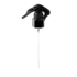 The image features the Calaso PP Sprayer 24/410. This product is a plastic spray nozzle designed for bottles. It has a smooth, cylindrical neck that connects to the bottle and a trigger mechanism that is used to dispense liquids. The sprayer is predominantly white, with a sleek and modern appearance, and includes a standard dip tube extending downwards from the nozzle for liquid uptake.
