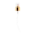 The image shows the Calaso PP Sprayer 24/410. It is a white plastic spray nozzle with a clear, ribbed plastic cap. The sprayer features a long dip tube extending from the nozzle, designed to be inserted into a bottle. The nozzle has a smooth, ergonomic design and a trigger for easy spraying. The cap fits snugly over the nozzle to prevent accidental spraying and contamination.