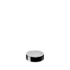 The image shows a Calaso PP Threaded Closure 39 Special. It is a cylindrical, white plastic cap designed for securing the opening of a container. The closure features a threaded design on its inner side to ensure a tight fit when screwed on. The top surface of the cap is flat and smooth, and the edges are slightly rounded for a clean, sleek look.