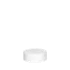 The image shows the Calaso PP Threaded Closure 45 Special HBA01A1A002-001. It is a round, white plastic cap with a smooth surface and threaded interior designed for secure sealing.