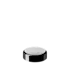 The image shows the Calaso San Threaded Closure 53-400 EGA30A1A002-200. It is a clear, smooth, circular plastic cap designed for sealing containers with a 53-400 thread finish. The closure has a ridged edge for easy grip and twisting. The top surface of the cap is flat and free from any logos or markings.