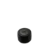 The image features the Calaso PP Threaded Closure PP28. It is a plastic cap designed to fit onto a bottle with a PP28 neck finish. The cap is sleek and has a smooth, glossy surface with fine threading on the inside to ensure a secure fit. The color of the cap is a solid black, giving it a professional and versatile appearance suitable for various types of packaging needs.