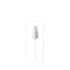 The image shows the Calaso PP Pump DIN18. It is a sleek, white plastic pump with a long, slender nozzle and a ribbed, cylindrical base designed to fit onto bottles with a DIN18 neck finish. The pump features a smooth, glossy surface and appears to have a sturdy and functional design suitable for dispensing liquids.