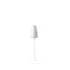 The image features the "Calaso PP Pump DIN18." It is a sleek, white plastic pump dispenser with a smooth, cylindrical body. The pump head includes a rounded, easy-to-press top for dispensing. The base of the pump is designed to fit securely onto a bottle with a DIN18 neck finish. The overall design is minimalist and functional, suitable for dispensing various liquid products.
