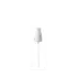 The image displays a Calaso PP Pump DIN18 ABB02A3C030-001. The pump has a sleek, cylindrical design with a smooth, white finish. The dispensing nozzle is slightly curved and extends outward for ease of use. The base of the pump is threaded to fit securely onto compatible containers. The overall design is clean and functional, suitable for various liquid dispensing applications.