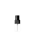 The image showcases the Calaso PP Sprayer 24/410. The sprayer is white and features a ribbed plastic neck for easy grip and attachment to compatible bottles. The nozzle is a standard spray type, designed for even distribution of liquids. The sprayer has a sleek, functional design, suitable for various liquid dispensing needs.