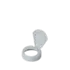 The image shows the MRP Solutions PP Flip Top Cap 53-400. This is a plastic flip-top cap designed for containers with a 53-400 neck finish. The cap is white and features a smooth, rounded design with a hinged lid that flips open for easy dispensing of the container's contents. The cap's hinge is visible, allowing for repeated opening and closing.