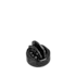 The image shows the MRP Solutions PP Flip Top Cap 48-485. This cap is circular with a flip-top mechanism, making it easy to open and close. It appears to be made of polypropylene and is designed for containers with a 48-485 neck finish. The cap is depicted in a neutral color, likely white or light grey, and features a smooth, slightly rounded surface.