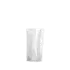 The image shows an Elk Packaging 8.0oz PE Standup Pouch. The pouch is primarily white with a transparent window on the lower half, allowing the contents inside to be partially visible. It has a resealable zipper closure at the top and a rounded top edge. The pouch is designed to stand upright, making it suitable for display on store shelves.