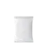 The image shows the Elk Packaging 10.0oz Paper Pillow Pouch. The pouch is a rectangular, pillow-shaped package with a smooth, matte finish. It is predominantly white with minimalistic design elements. The front of the pouch features a clear, centrally positioned area that allows a glimpse of the contents inside. The top of the pouch has a sealed edge, while the bottom appears to be flat, allowing it to stand upright. There are no visible text or logos on the pouch in the image.