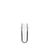 The image shows a clear, transparent PET bottle preform designed by Resilux. The preform has a cylindrical shape with a threaded neck suitable for a 28 PCO (Plastic Closure Only) cap. It appears to be made of smooth, glossy plastic material and weighs 43.5 grams.
