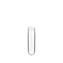 The image displays the Resilux PET Bottle Preform 75gr 42mm Oil. The preform is cylindrical, transparent, and made from PET plastic. It appears to have a uniform, smooth surface with a threaded neck at the top, which is designed for attaching a cap. The color is clear, indicating that the material is uncolored or lightly tinted. The preform is intended for blow molding into a larger bottle shape. The background of the image is plain white, which helps to highlight the details of the preform. 