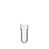The image shows a clear, transparent PET bottle preform from Resilux. The preform has a cylindrical shape with a wider threaded neck designed for a 38mm Portola GLA closure. The material is smooth, and the preform is shown standing upright against a plain white background.