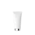 The image shows a Burhani Packaging Solutions 2.4oz PE Tube ABL Round with a capacity of 70 ml. The tube is cylindrical and predominantly white, featuring a smooth and glossy surface. The cap is also white and has a flat top with a slight overhang, typical of screw-on caps. There are no visible labels or text on the tube itself in the image. The overall design is sleek and minimalistic, suitable for a variety of products such as cosmetics or lotions.