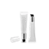 The image shows a 0.9oz PE Tube PBL Oval from Burhani Packaging Solutions. The tube is white and has a sleek, oval shape with a smooth surface. It features a white screw-on cap at the top for secure closure. The design is minimalist, with no visible labeling or branding on the tube itself.