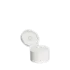 The image displays the Menshen PP Flip Top Cap 24/410. It is a round, white plastic cap with a flip-top lid designed for dispensing liquids. The cap features a smooth surface and a hinge mechanism that allows the top to be opened and closed easily. The 24/410 designation refers to the neck size and thread type, making it compatible with specific bottles. The flip-top lid ensures convenient access and controlled dispensing of the product inside the bottle.