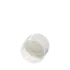 The image shows a Menshen PP Flip-Top Cap with a 24-410 neck finish. The cap is designed with a smooth, cylindrical body and features a hinged flip-top lid for easy opening and closing. The top of the cap is flat and the hinge is located on one side, allowing the lid to snap securely into place. The cap is made of polypropylene (PP) and is typically used for bottles containing liquids or gels. The overall design is sleek and functional, ideal for various packaging needs.