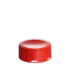 The image shows a Menshen PP Threaded Closure 80 Chemical Closure. The closure is circular with a threaded design, allowing it to be screwed onto a corresponding container. It appears to be made of plastic and has a smooth, slightly domed surface on the top. The overall color of the closure is a uniform white.