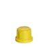 The image shows a Menshen PP Threaded Closure 32 Chemical Closure. The product is a white, circular, threaded cap designed for sealing chemical containers. The closure features ridged sides for easy gripping and twisting. The top surface is flat and smooth, ensuring a tight seal when applied to a compatible container. This closure is typically used in industrial and commercial chemical packaging.
