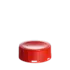 The image shows a Menshen PP Threaded Closure 80 Chemical Closure, a plastic cap designed for sealing chemical containers. The closure is cylindrical with a threaded exterior, allowing it to be securely screwed onto a container. The cap is primarily white with a smooth, slightly domed top and ribbed sides for easier grip and handling.
