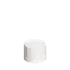 The image shows a Menshen PP Threaded Closure 16 Screw Closure. It is a cylindrical, white plastic screw cap designed for sealing containers. The cap features ridged sides for easy gripping and twisting. The top of the cap is flat and smooth, without any logos or additional markings.