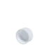 The image displays the Menshen PP Threaded Closure 28/410 Screw Closure. This product is a small, circular, white plastic cap with a smooth surface and threaded interior designed to fit onto a bottle or container. The closure has a standard screw thread size of 28/410, indicating its compatibility with bottles that have a matching neck finish. The cap appears to have a simple, clean design with no additional markings or textures visible.