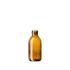 The image features the Calaso 6.8oz Glass Bottle. The bottle has a sleek, cylindrical shape with a smooth, clear glass surface. The neck of the bottle is narrow, leading up to a small, threaded opening designed for a cap. The body of the bottle is uniformly straight with clean lines, giving it a modern and minimalist appearance. There are no labels or markings visible on the bottle, highlighting its transparent and pristine glass construction. 