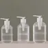 Mingdun Packaging 10oz/300ml PETG Round Squat Cosmetic Bottle with 24mm Neck & Decorative Molded Horizontal Bands